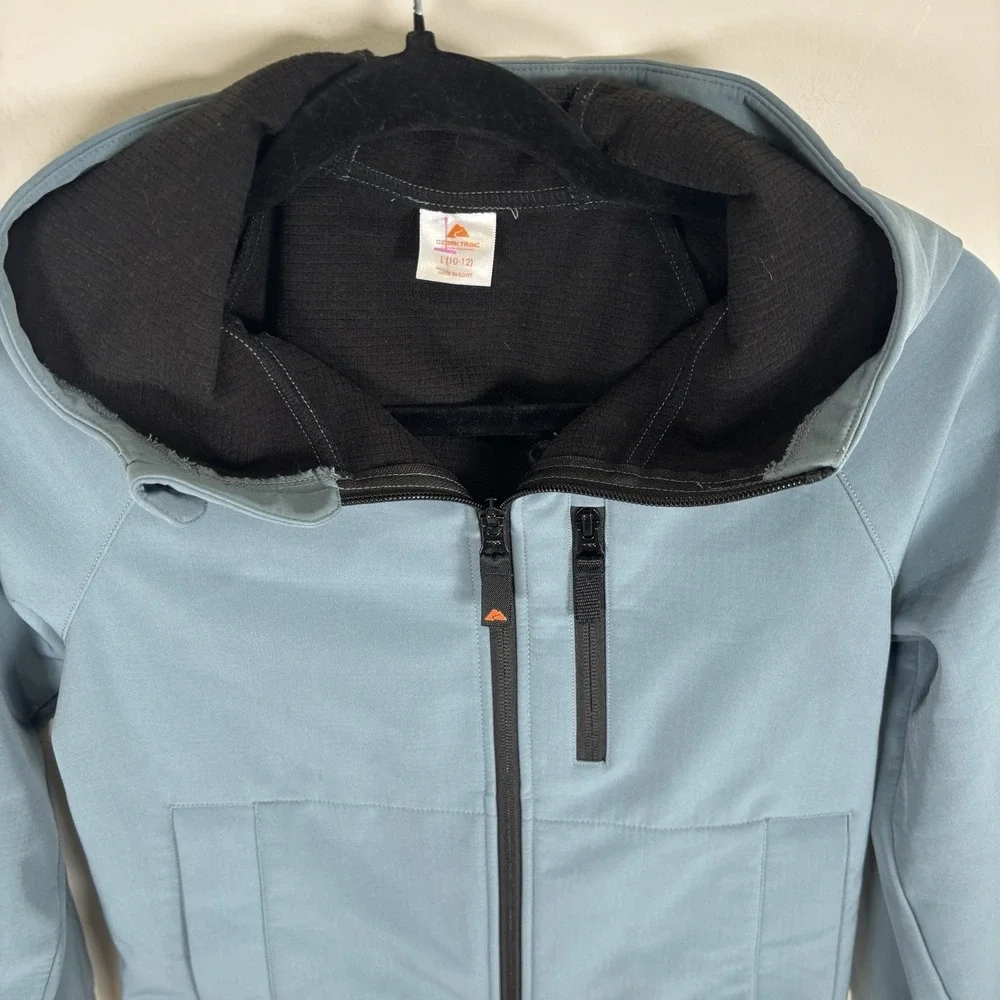 Boys Ozark Trail Softshell Jacket  Slate Blue Fill Zip Large (10-12)
